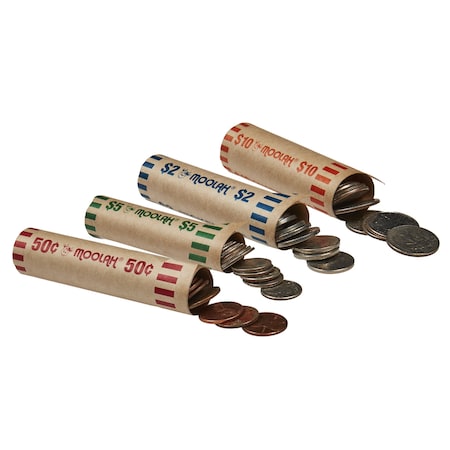 Moolah 512 Count Preformed Assorted Nested Coin Wrappers 729512